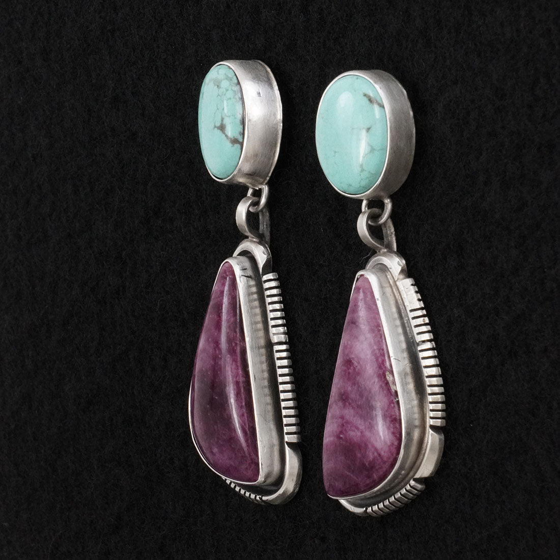 Thomas Francisco Turquoise, Spiny Oyster & Sterling Silver Earrings