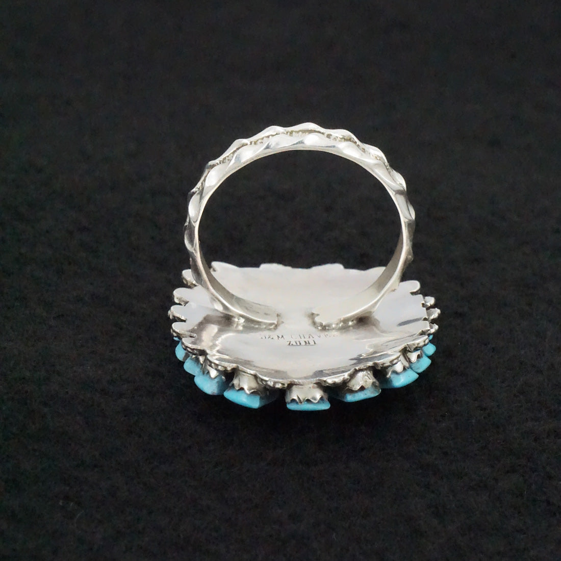 Merlinda Chavez Turquoise & Sterling Silver Ring Size 9