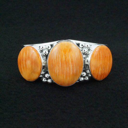 Paul Livingston Spiny Oyster & Sterling Silver Bracelet