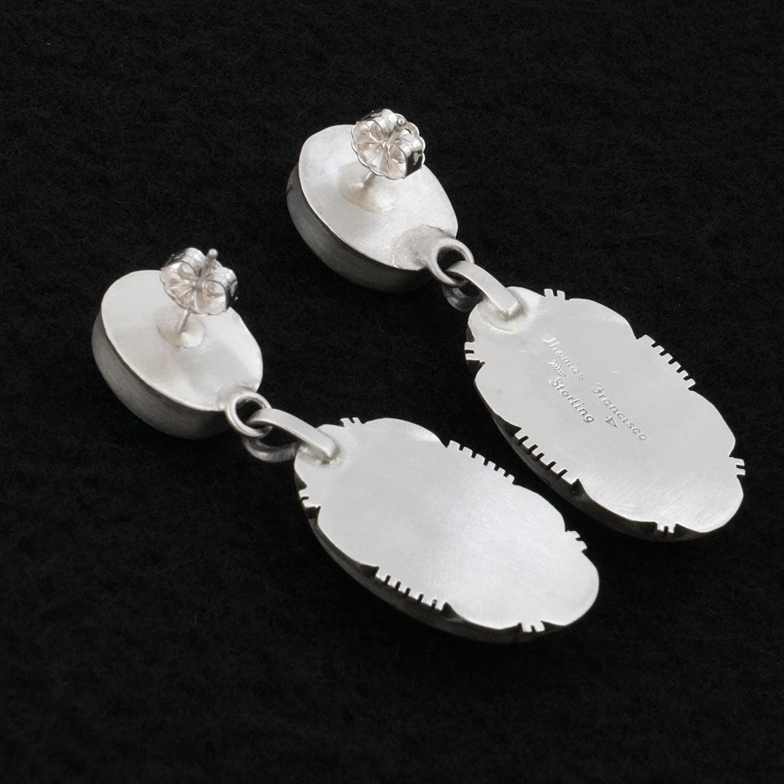 Thomas Francisco Turquoise, Spiny Oyster & Sterling Silver Earrings