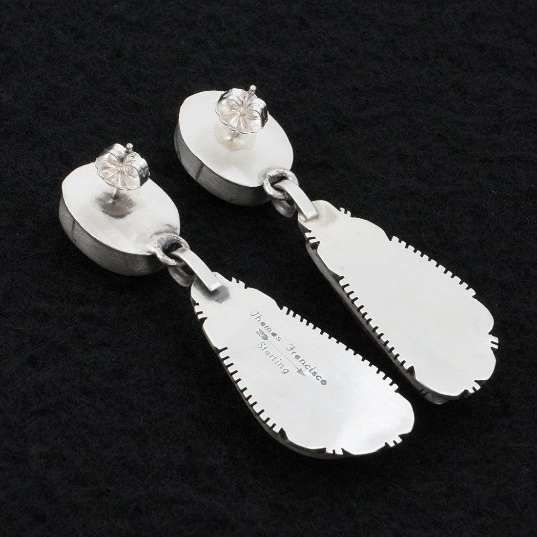 Thomas Francisco Turquoise, Spiny Oyster & Sterling Silver Earrings
