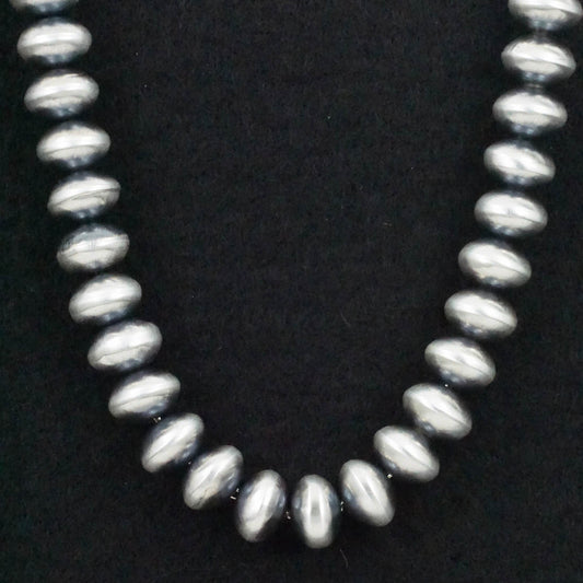 Dorinda Mariano Sterling Silver Navajo Pearl Necklace 14"