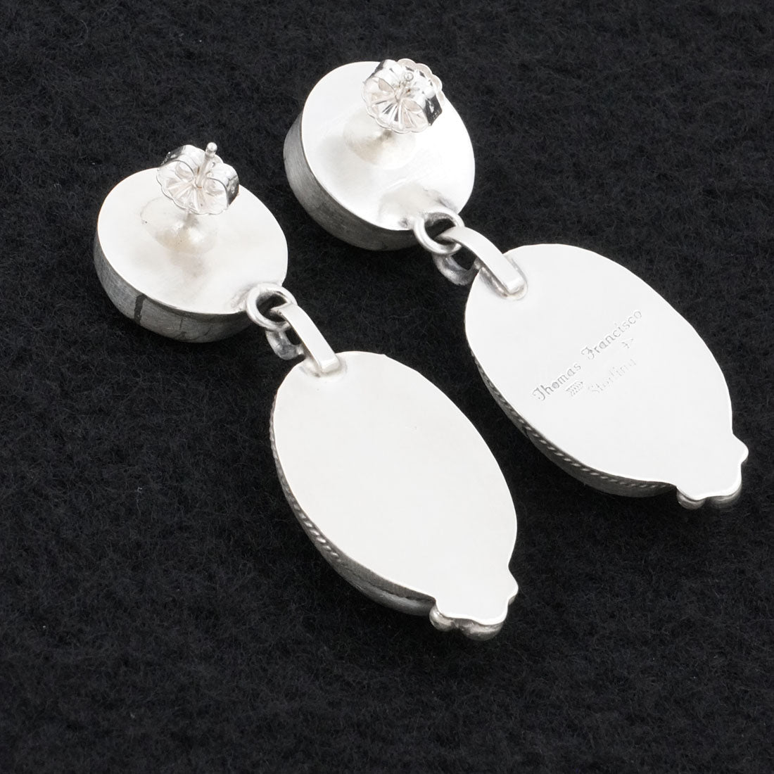 Thomas Francisco Turquoise, Spiny Oyster & Sterling Silver Earrings