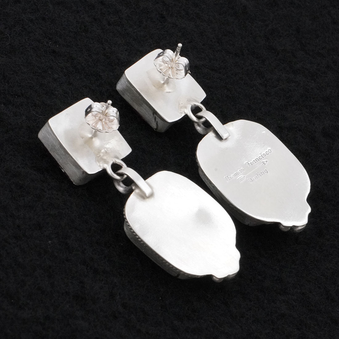 Thomas Francisco Turquoise, Spiny Oyster & Sterling Silver Earrings