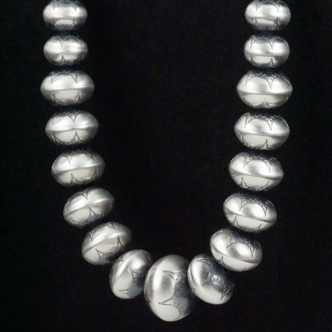 Bryannen Halwood Sterling Silver Navajo Pearl Necklace 24"