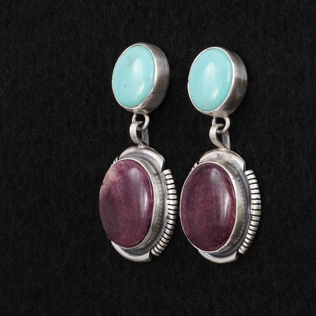 Thomas Francisco Turquoise, Spiny Oyster & Sterling Silver Earrings