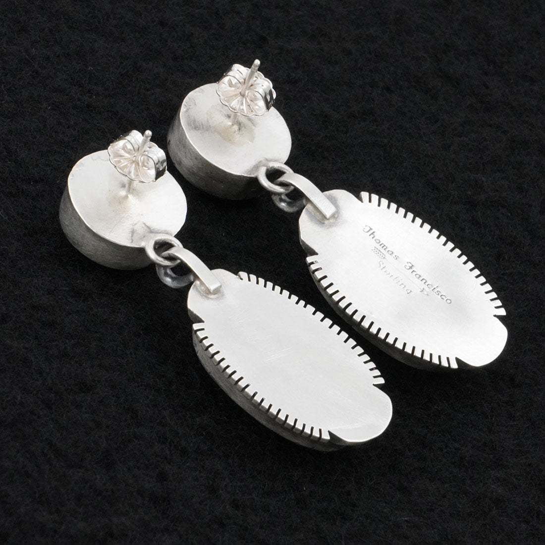 Thomas Francisco Turquoise, Spiny Oyster & Sterling Silver Earrings