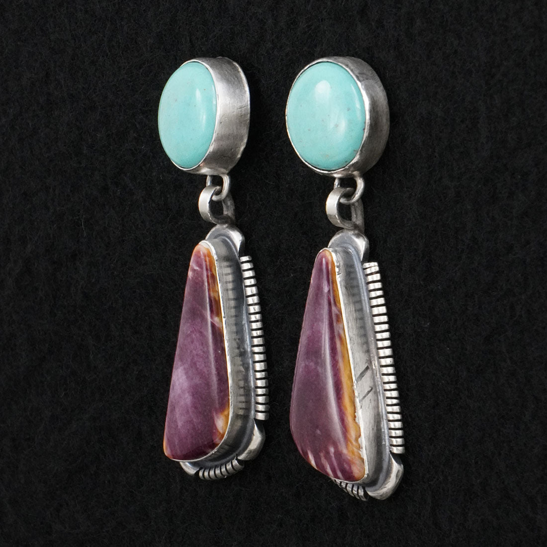 Thomas Francisco Turquoise, Spiny Oyster & Sterling Silver Earrings