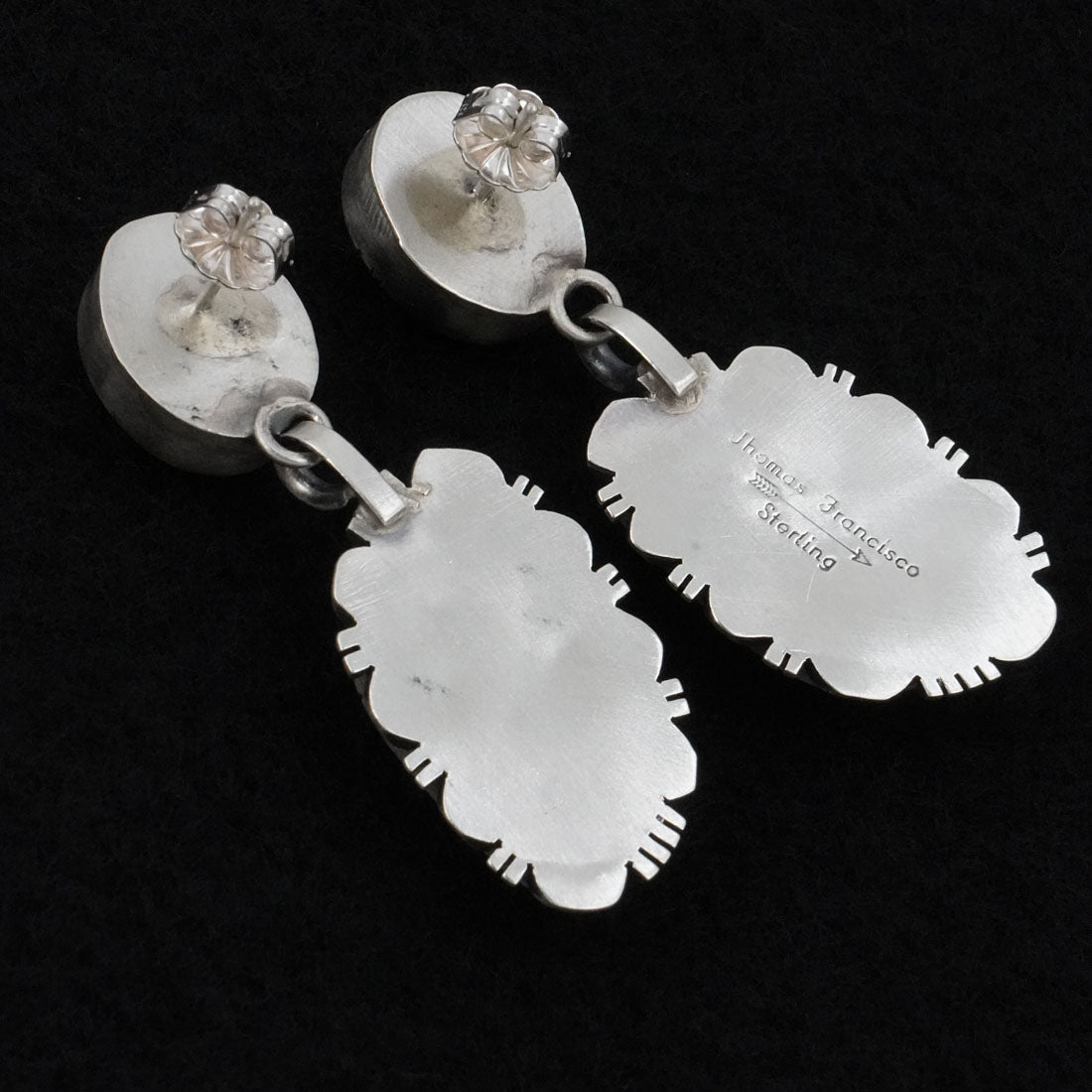 Thomas Francisco Turquoise, Spiny Oyster & Sterling Silver Earrings