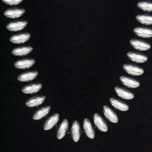 Dorinda Marino Sterling Silver Navajo Pearl Necklace 24"