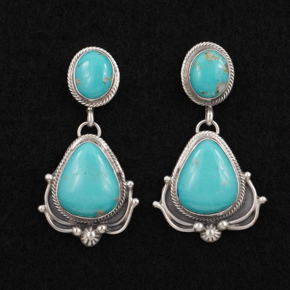 Kathleen Livingston Turquoise & Sterling Silver Earrings