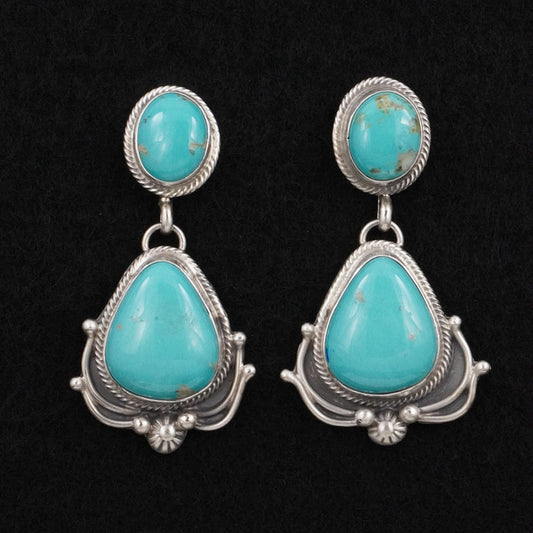 Kathleen Livingston Turquoise & Sterling Silver Earrings