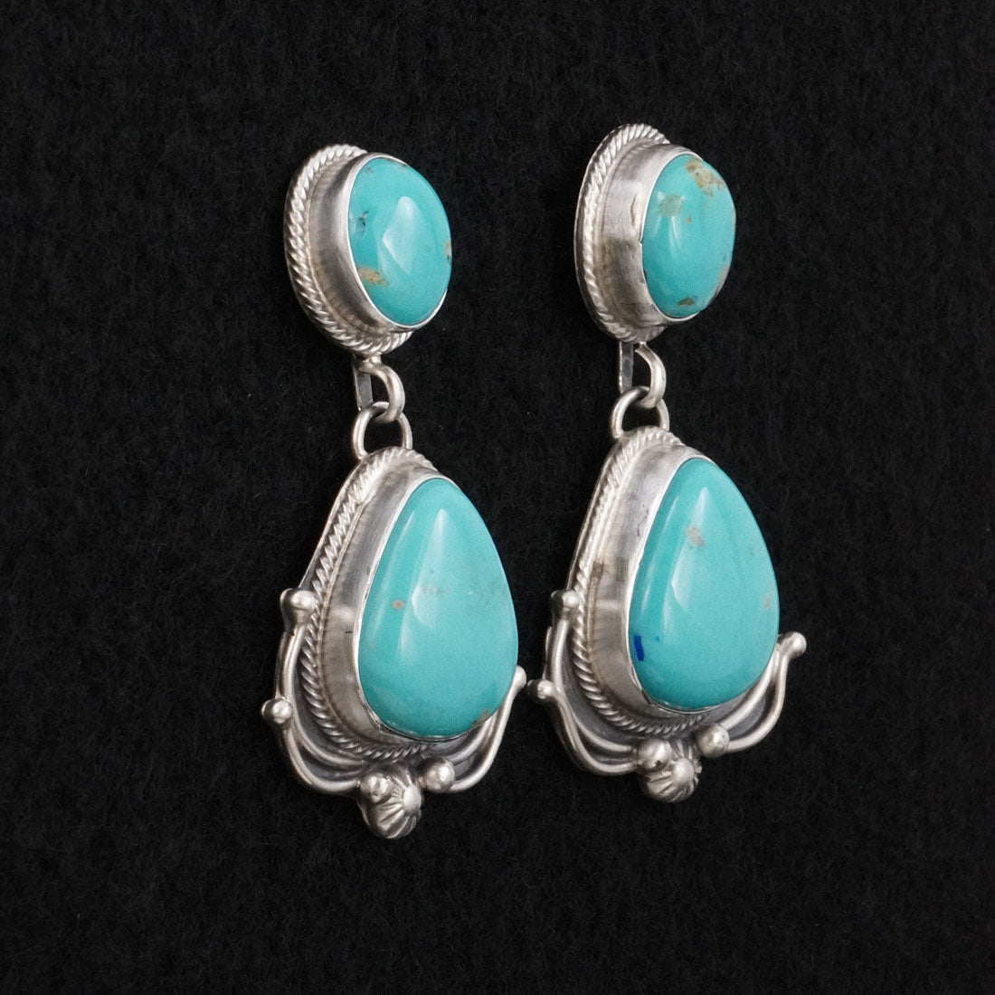 Kathleen Livingston Turquoise & Sterling Silver Earrings