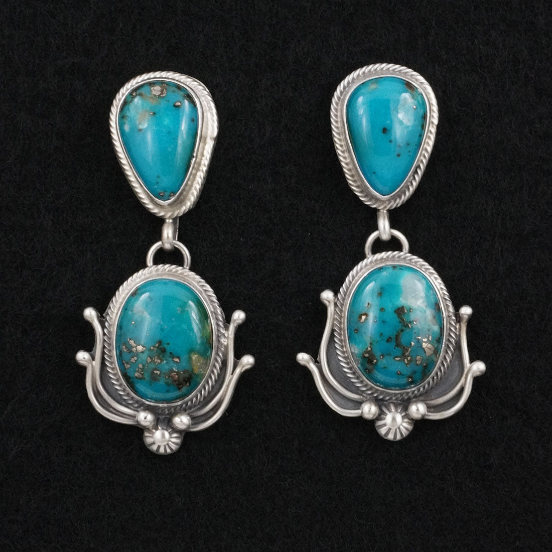 Kathleen Livingston Turquoise & Sterling Silver Earrings