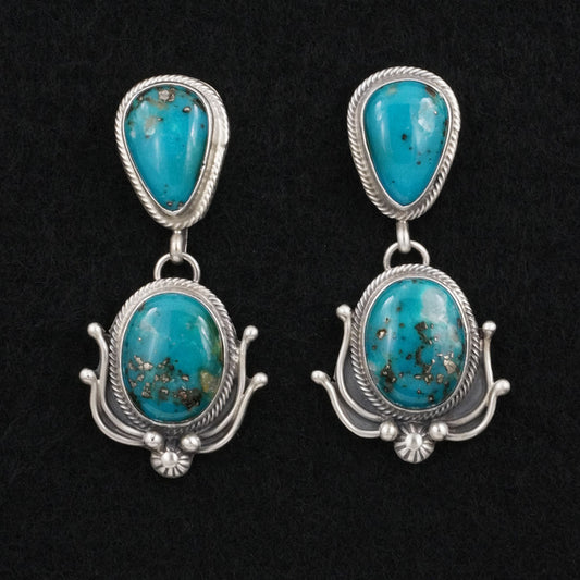 Kathleen Livingston Turquoise & Sterling Silver Earrings