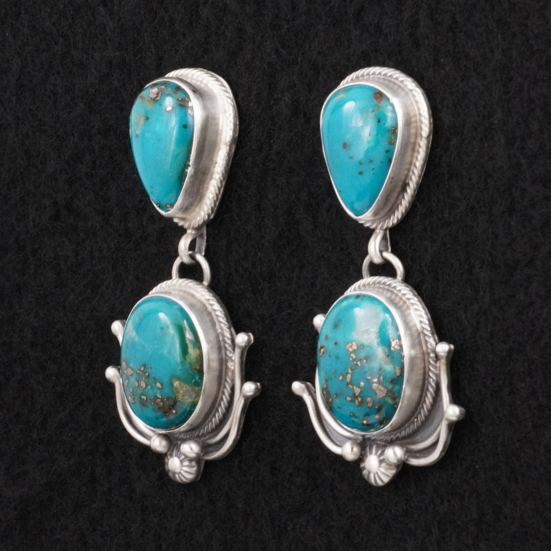 Kathleen Livingston Turquoise & Sterling Silver Earrings