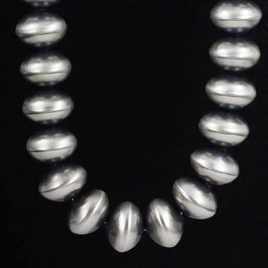 Bryannen Halwood Sterling Silver Navajo Pearl Necklace 24"