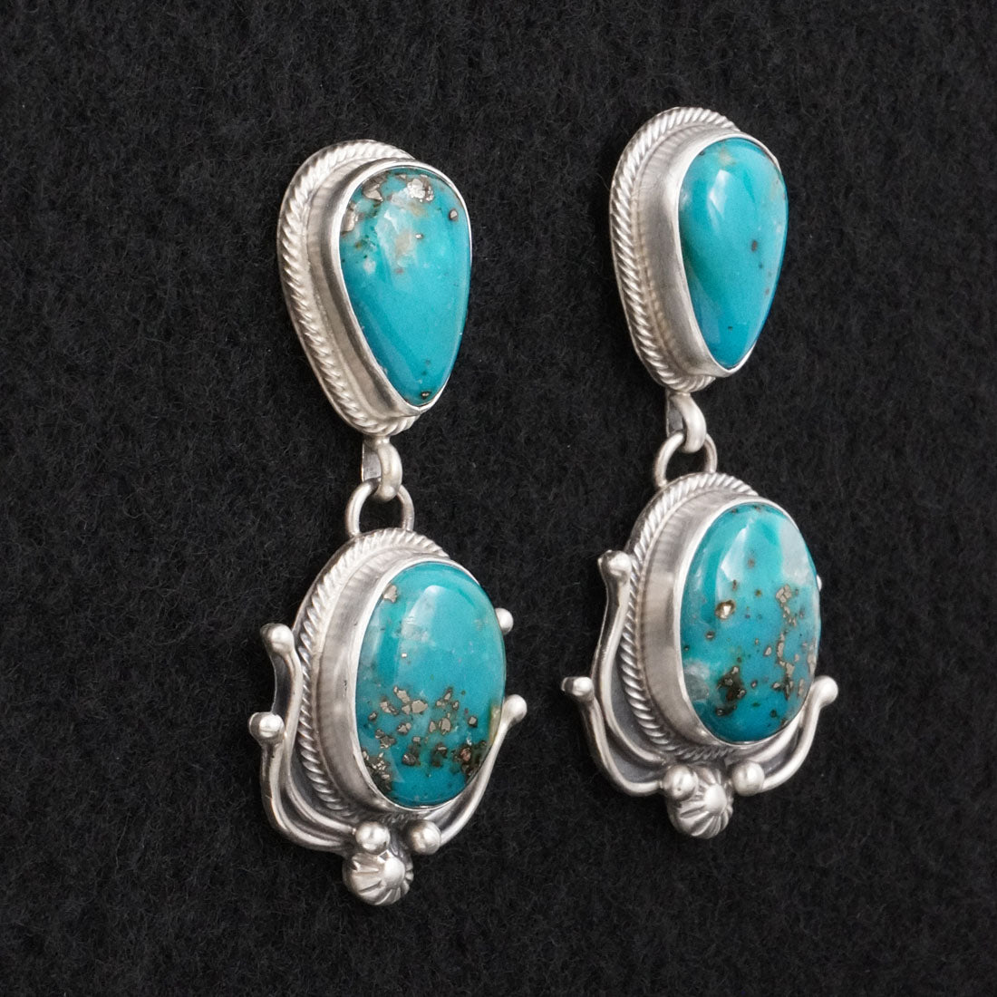 Kathleen Livingston Turquoise & Sterling Silver Earrings