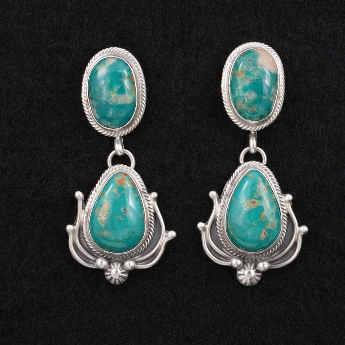 Kathleen Livingston Turquoise & Sterling Silver Earrings