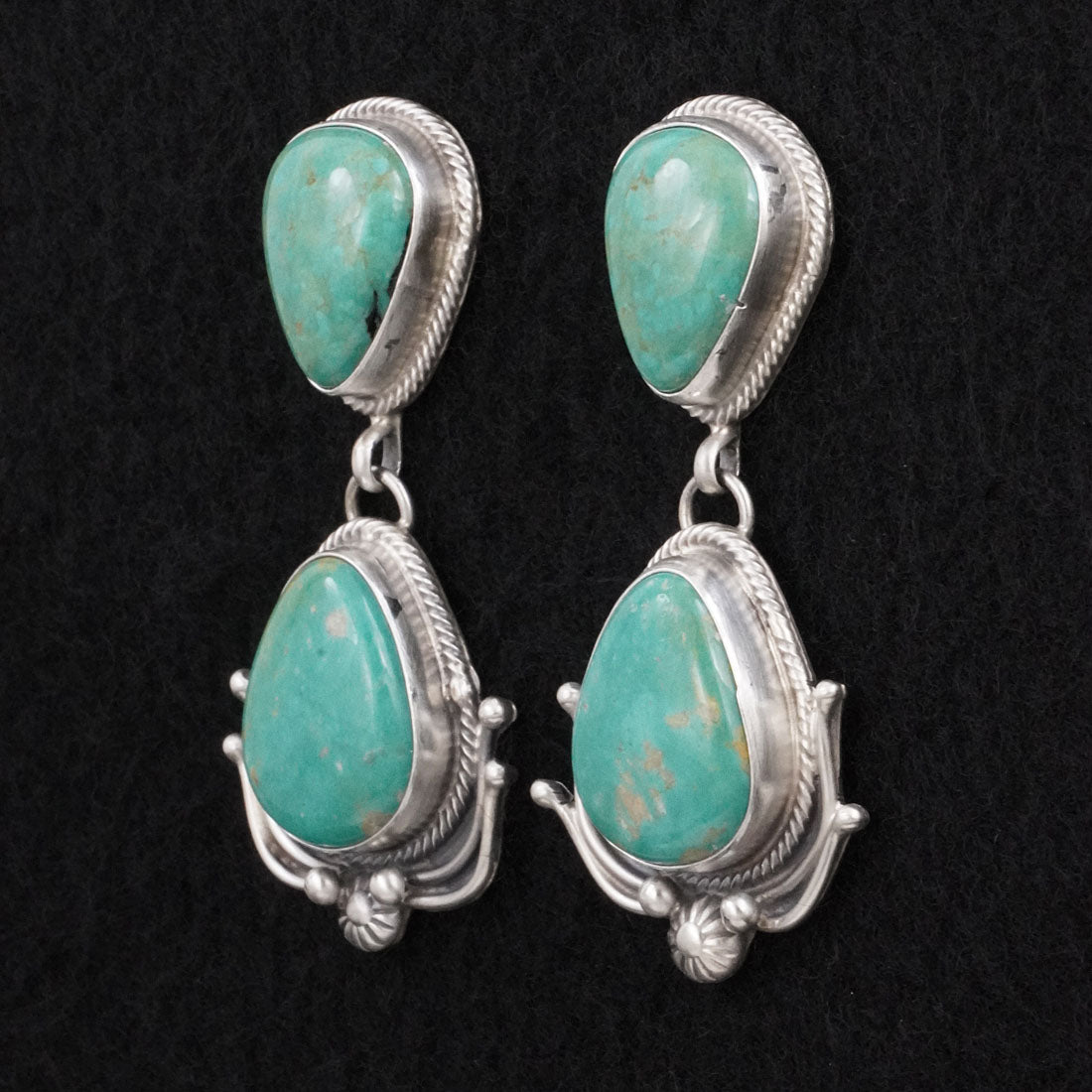 Kathleen Livingston Turquoise & Sterling Silver Earrings