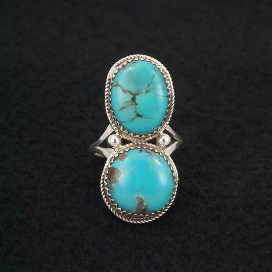 Ernest Hawthorne Turquoise & Sterling Silver Ring Size 7.5