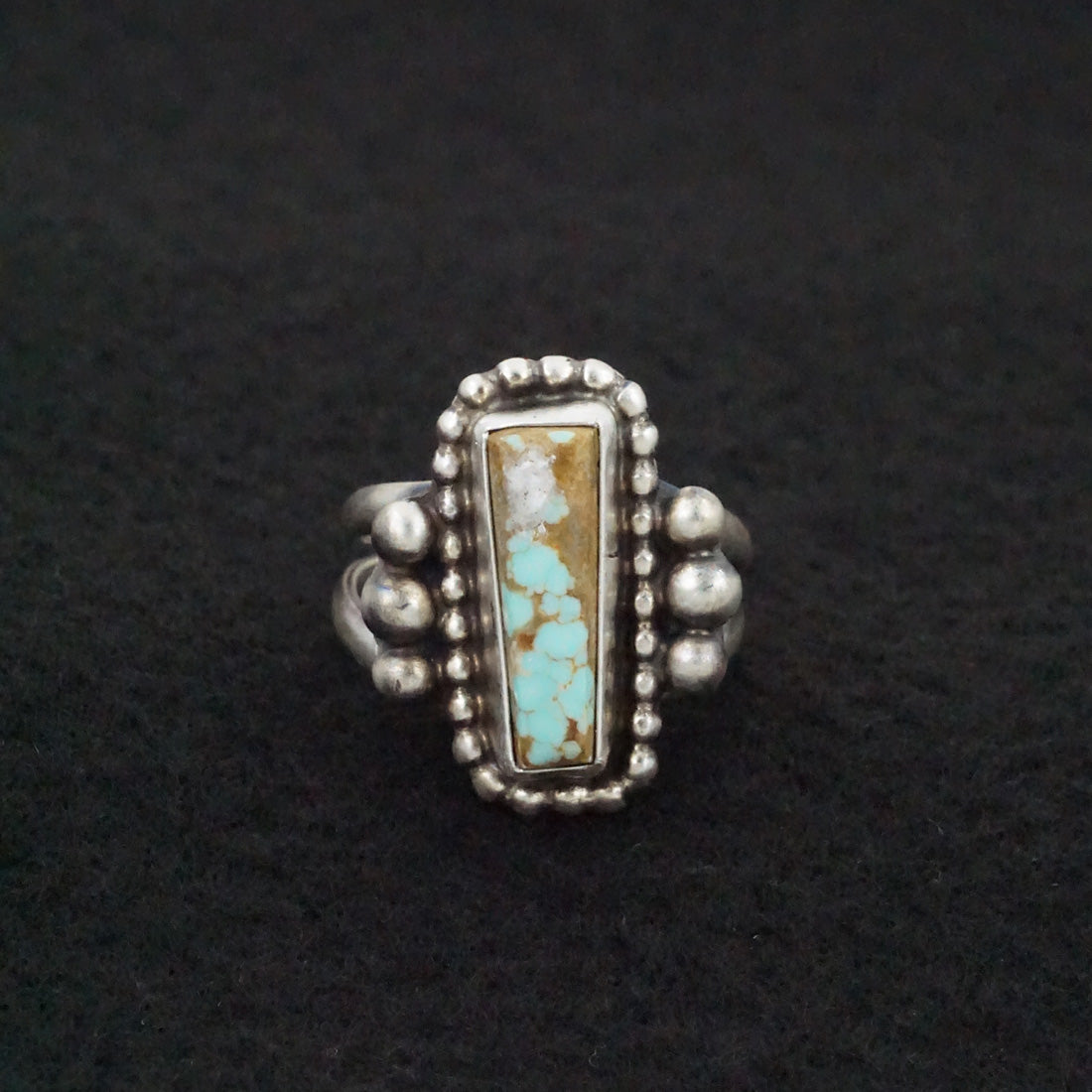 Kathleen Livingston Turquoise & Sterling Silver Ring Size 8.5