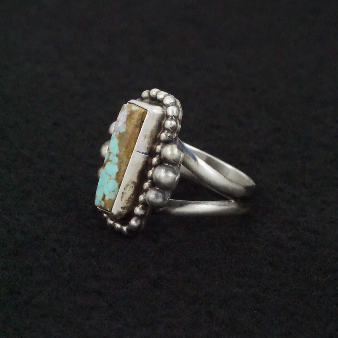 Kathleen Livingston Turquoise & Sterling Silver Ring Size 8.5