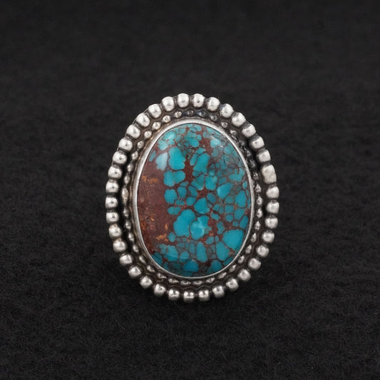 Kathleen Livingston Turquoise & Sterling Silver Ring Size 8