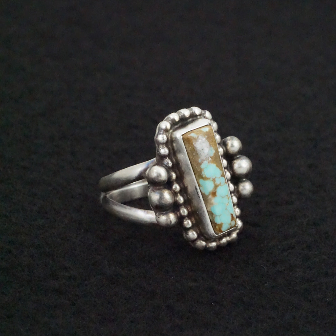 Kathleen Livingston Turquoise & Sterling Silver Ring Size 8.5