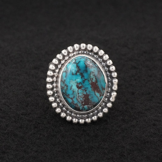 Kathleen Livingston Turquoise & Sterling Silver Ring Size 8.5