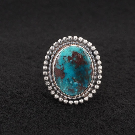 Kathleen Livingston Turquoise & Sterling Silver Ring Size 7