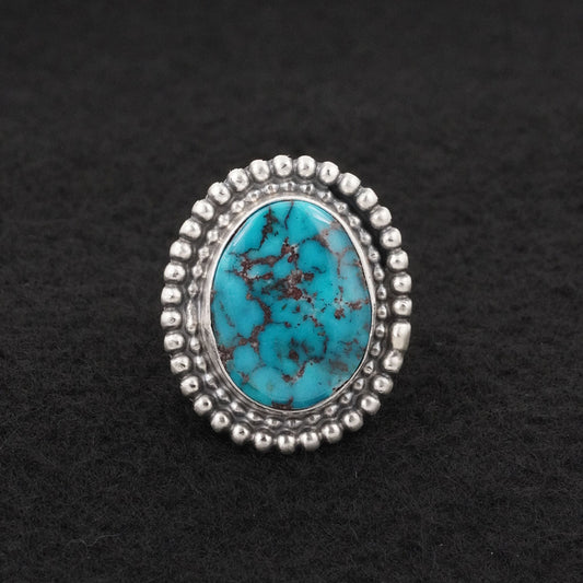 Kathleen Livingston Turquoise & Sterling Silver Ring Size 7