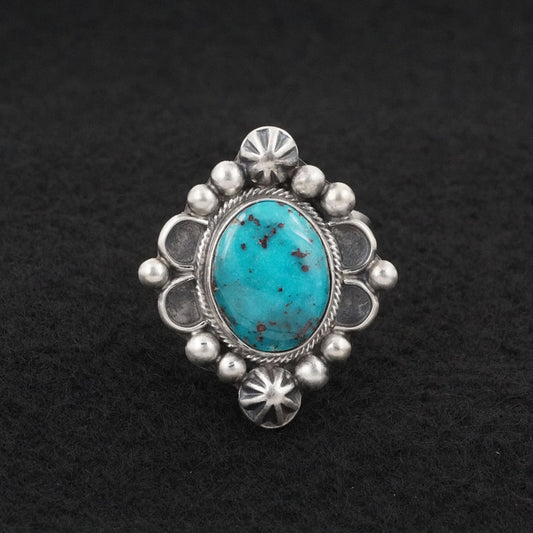 Kathleen Livingston Turquoise & Sterling Silver Ring Size 9