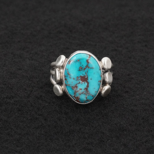 Kathleen Livingston Turquoise & Sterling Silver Ring Size 8