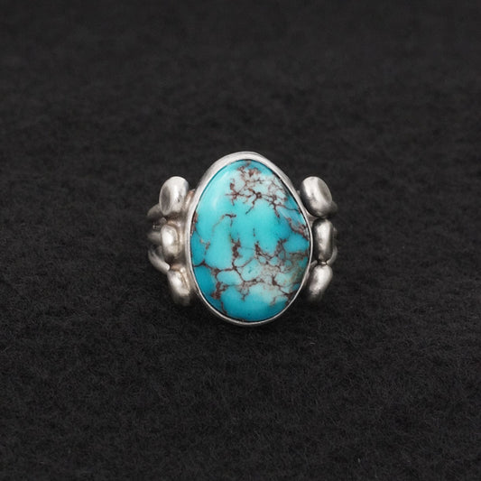 Kathleen Livingston Turquoise & Sterling Silver Ring Size 7.5