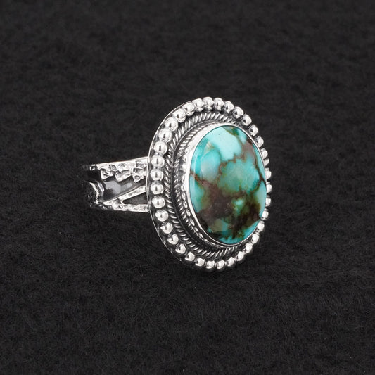 Daniel Benally Turquoise & Sterling Silver Ring Size 8