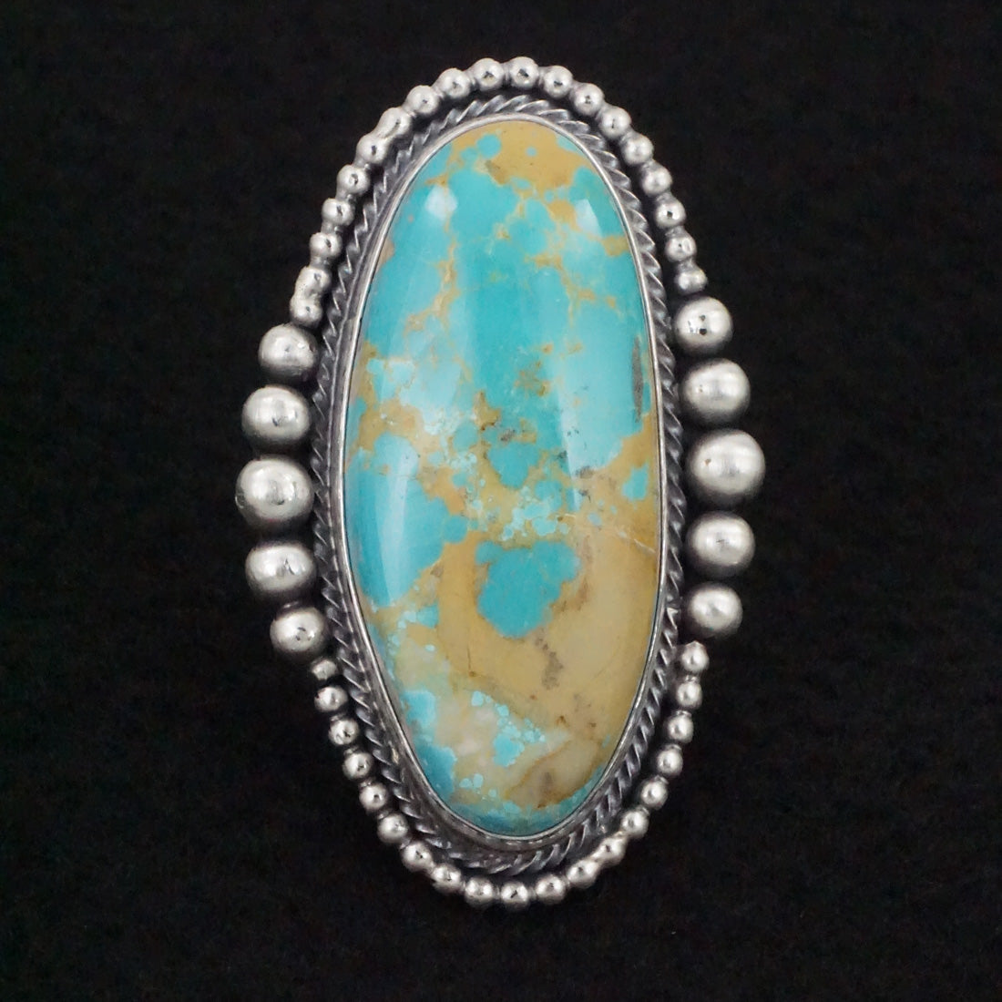 Paul Livingston Turquoise & Sterling Silver Ring Size 7