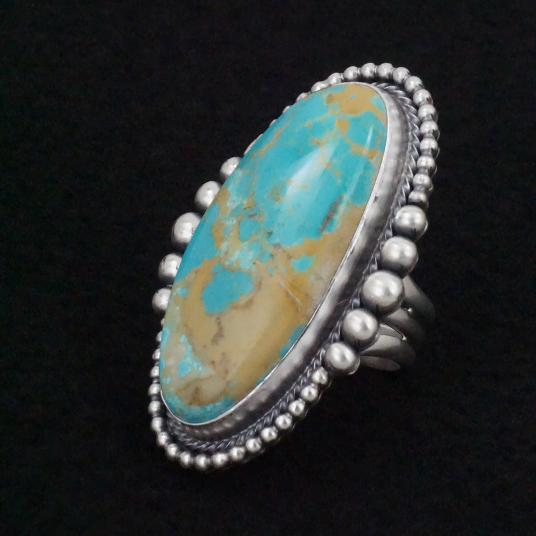 Paul Livingston Turquoise & Sterling Silver Ring Size 7