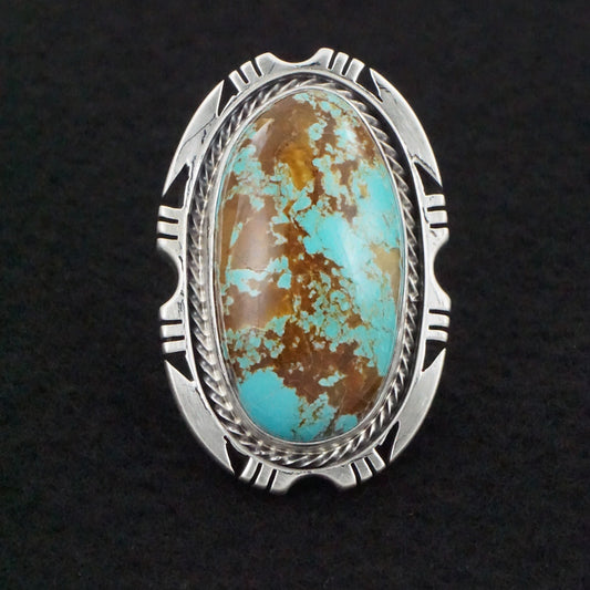 Paul Livingston Turquoise & Sterling Silver Ring Size 7