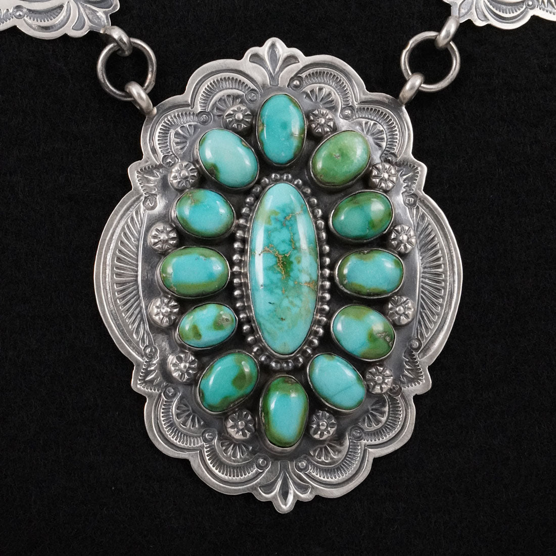 Arnold Blackgoat Turquoise & Sterling Silver Necklace Set