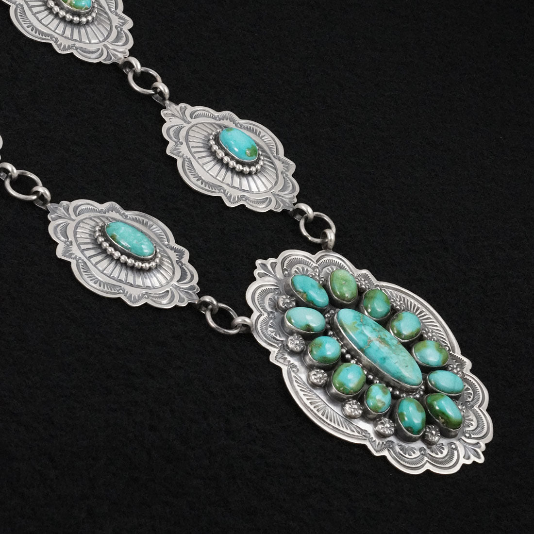Arnold Blackgoat Turquoise & Sterling Silver Necklace Set