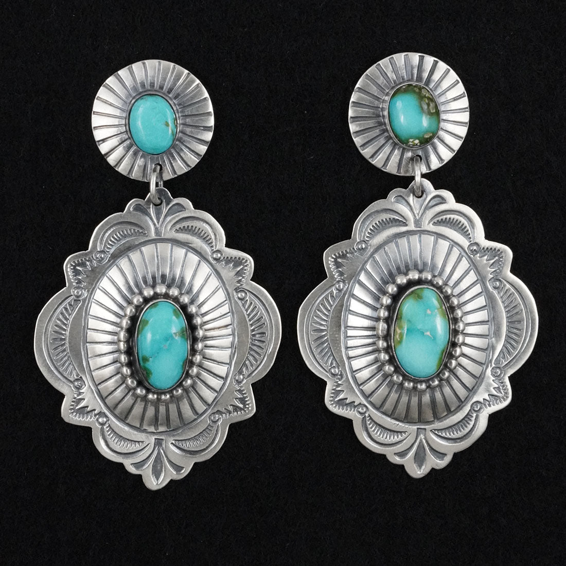 Arnold Blackgoat Turquoise & Sterling Silver Necklace Set