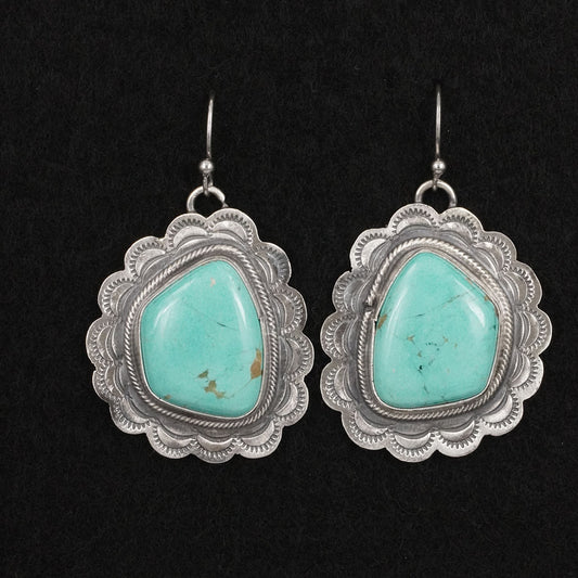 Bobby Johnson Turquoise & Sterling Silver Earrings