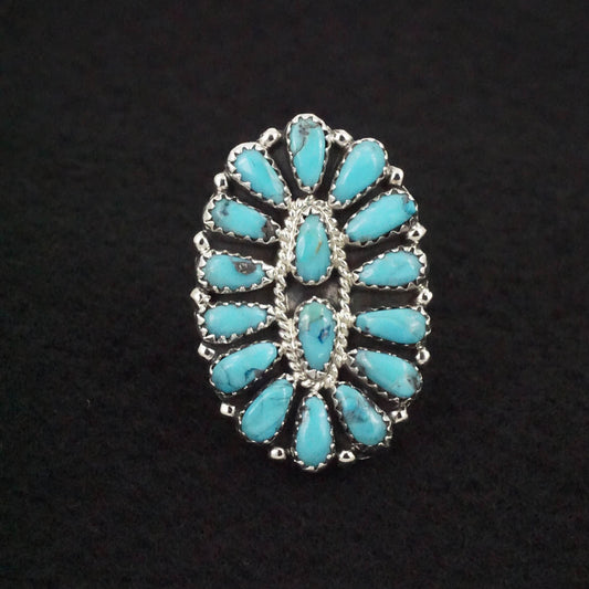 Zeita Begay Turquoise & Sterling Silver Ring Size 8.5