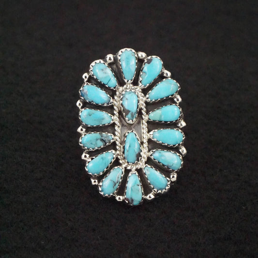 Zeita Begay Turquoise & Sterling Silver Ring Size 8