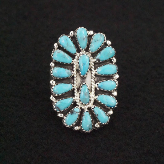 Zeita Begay Turquoise & Sterling Silver Ring Size 8.5
