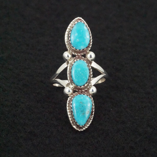 Ernest Hawthorne Turquoise & Sterling Silver Ring Size 7.5