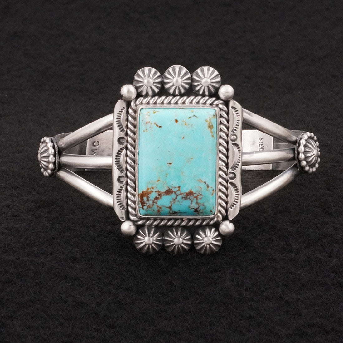 Michael Calladitto Turquoise & Sterling Silver Bracelet