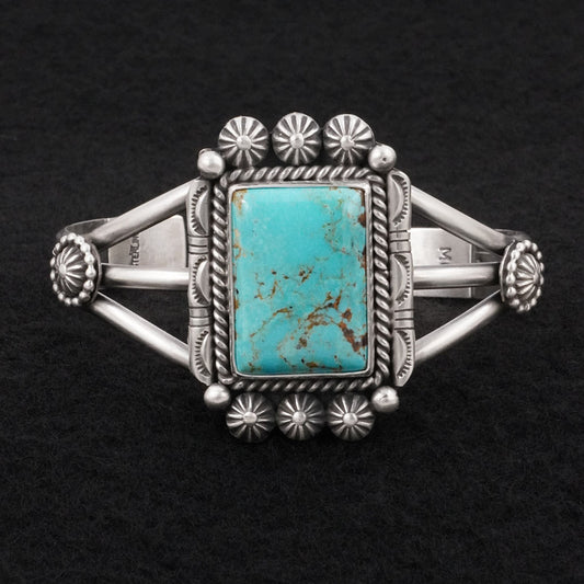 Michael Calladitto Turquoise & Sterling Silver Bracelet