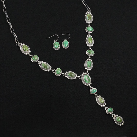 Kathleen Livingston Turquoise & Sterling Silver Necklace Set